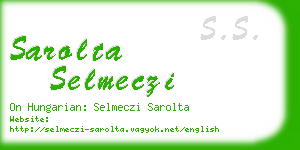 sarolta selmeczi business card